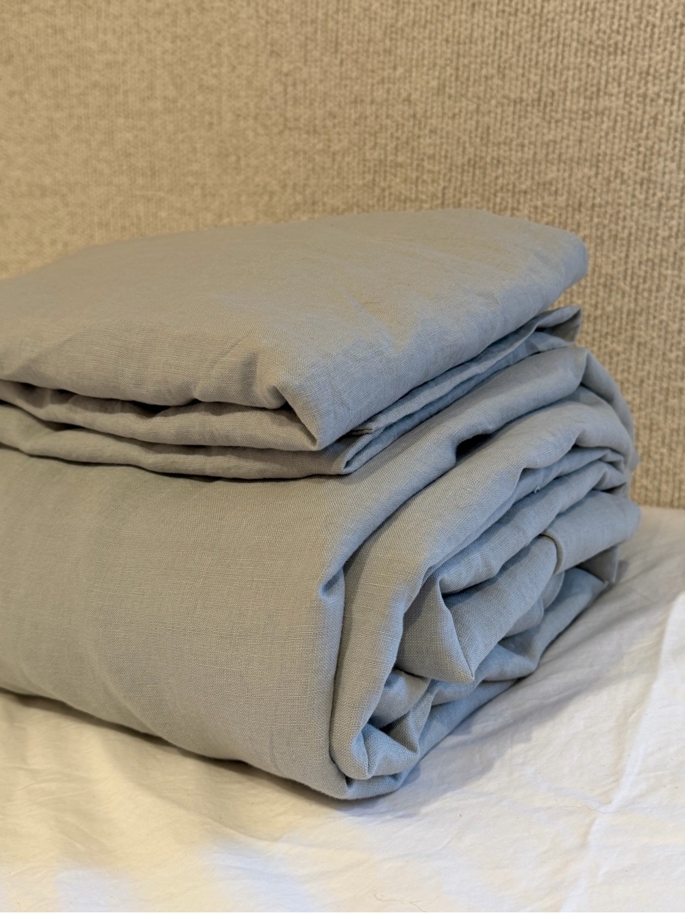 Quince European Linen Duvet Cover Set King/Cal King Mist - Picture 8 of 12